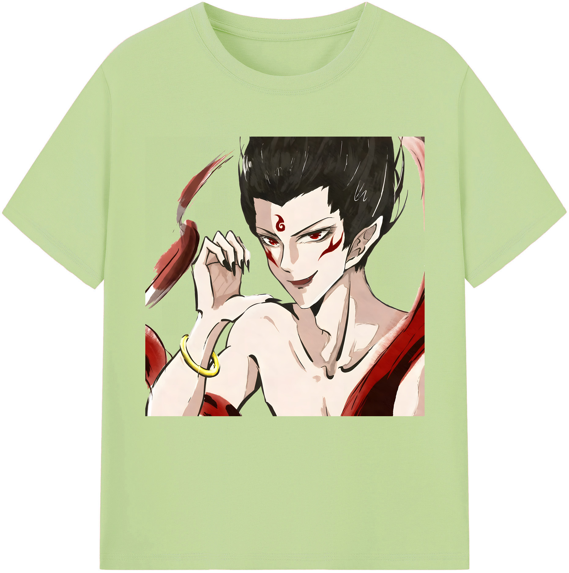 （画像用） Ne Zha 2 ナタ 魔童の大暴れ 綿100％半袖Tシャツ（フロントプリント）
